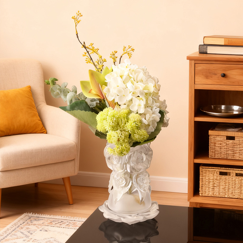 Verloren was gietproces Glas Home Decor Kristallen glazen vaas 