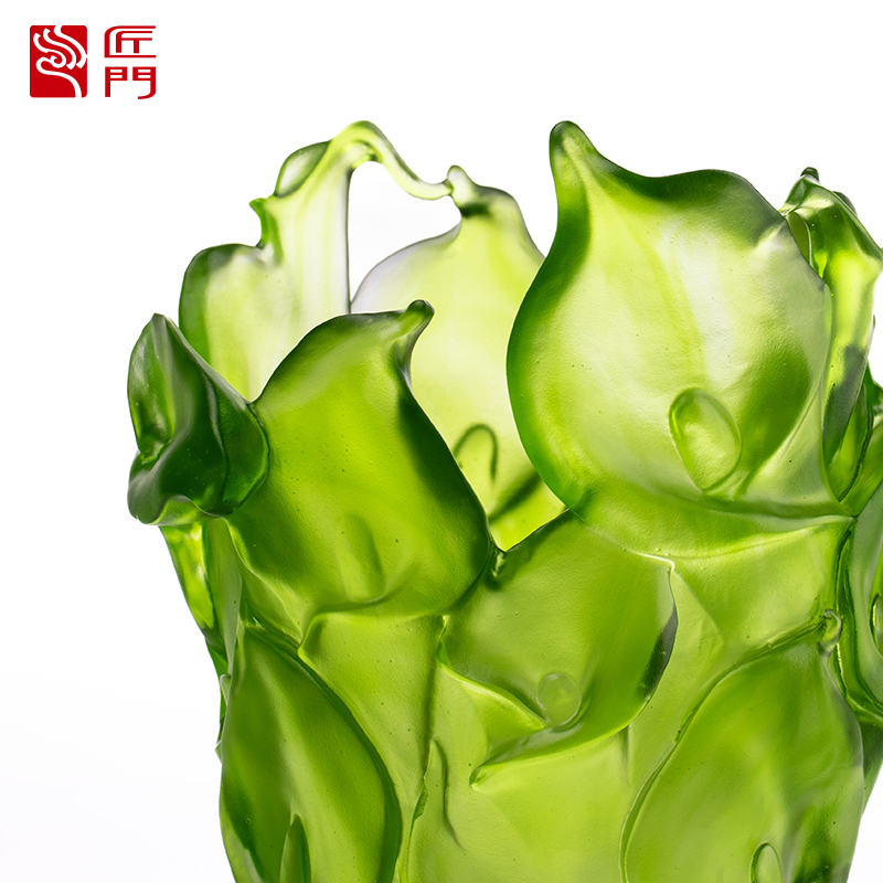 Wasgegoten glazen vaas voor woonkamer Bloemstukken Kristalglas Artistiek bewaard gebleven bloemenhouder Thuis Eettafel Decoratief ornament Calla Lelievaas