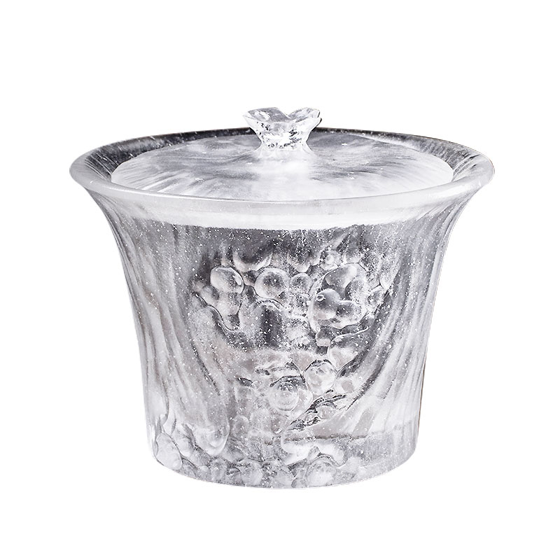 Doorzichtige theekopjes met deksels