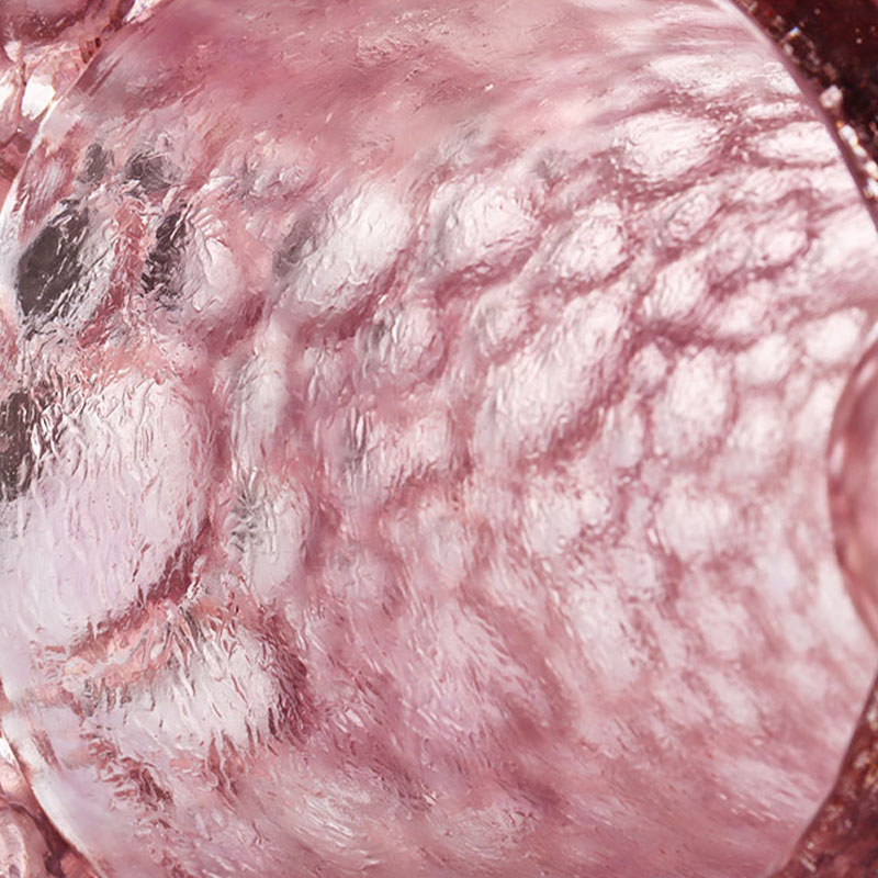 Pebble textuur paars roze glazen vaas