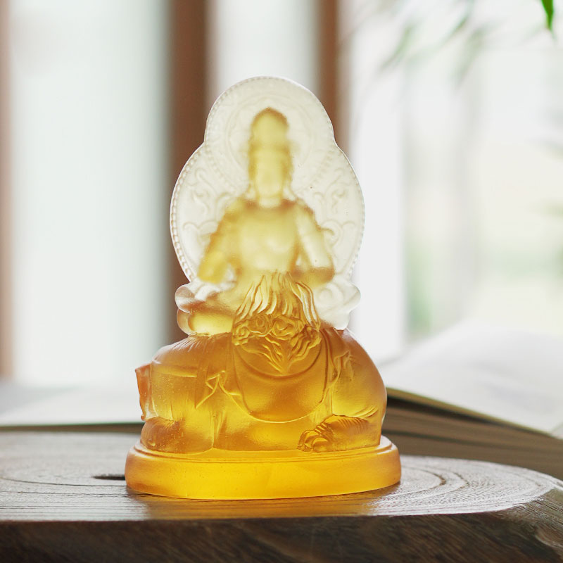 Samantabhadra Bodhisattva glazen beeld