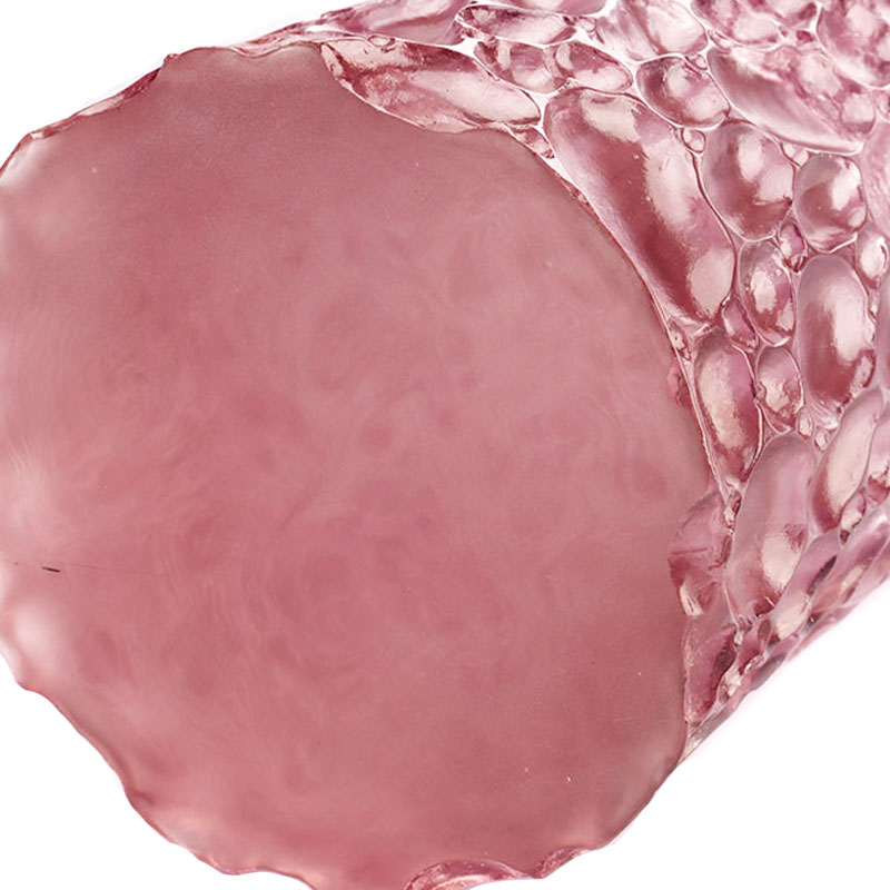 Pebble textuur paars roze glazen vaas