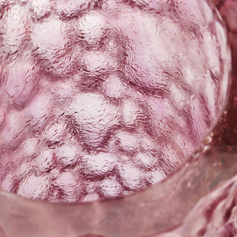 Pebble textuur paars roze glazen vaas