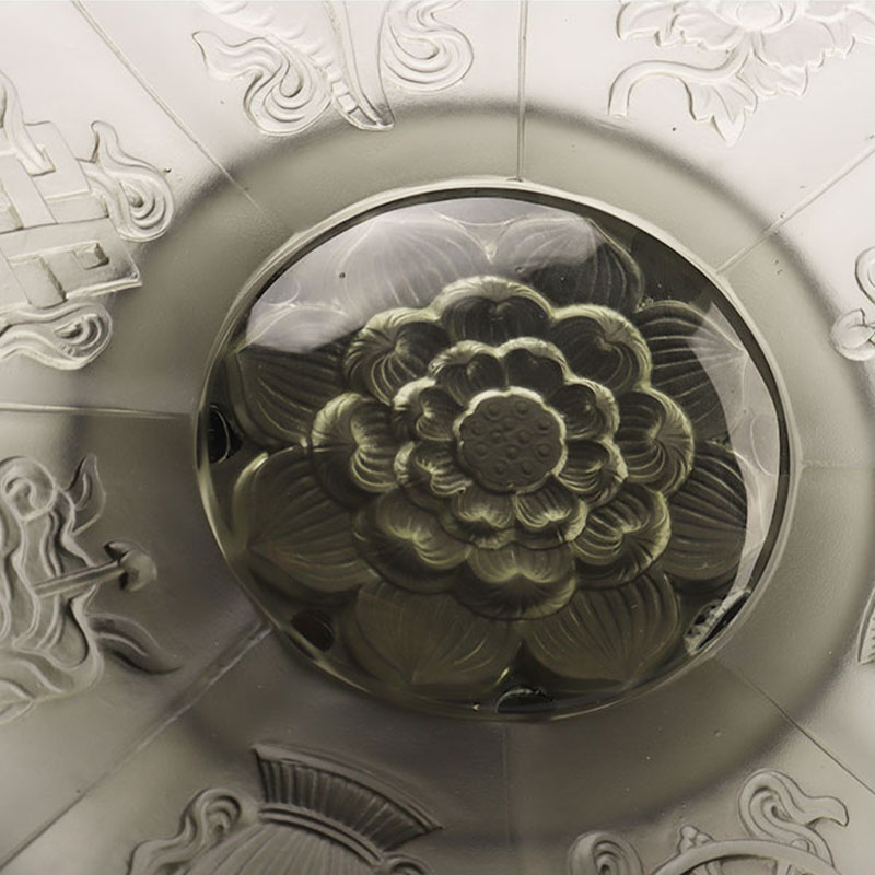 Grijs gekleurde glazuur fruitschaal