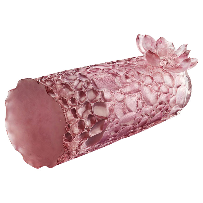 Pebble textuur paars roze glazen vaas