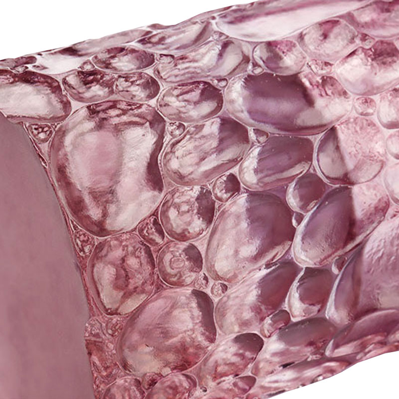 Pebble textuur paars roze glazen vaas