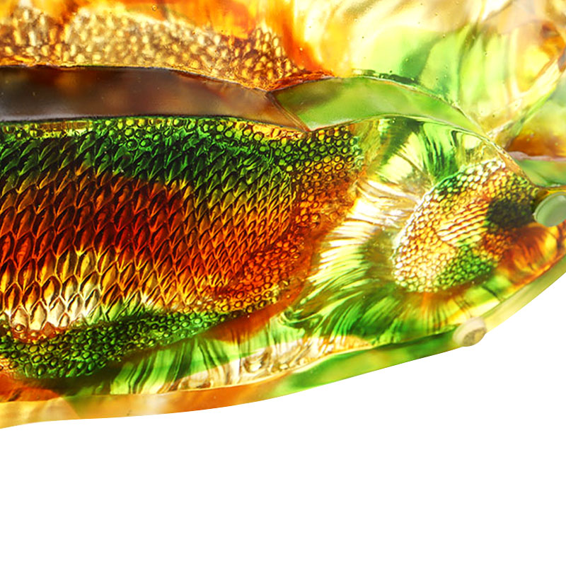 Zonnebloemvorm Gekleurd geglazuurd glazen fruitschaaltje