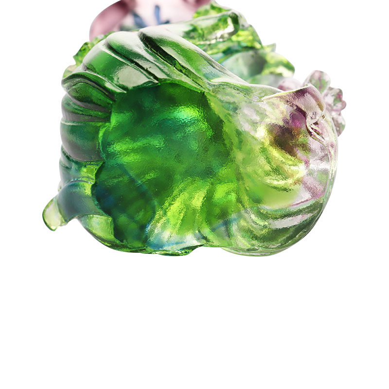 Kristallen glazen kandelaar in lotusvorm