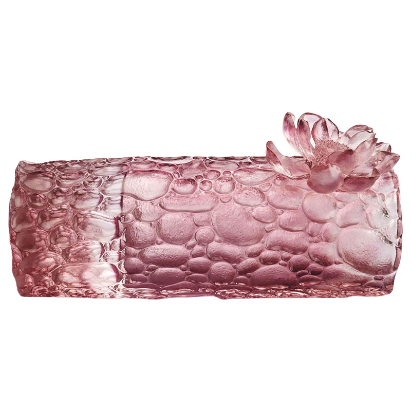 Pebble textuur paars roze glazen vaas