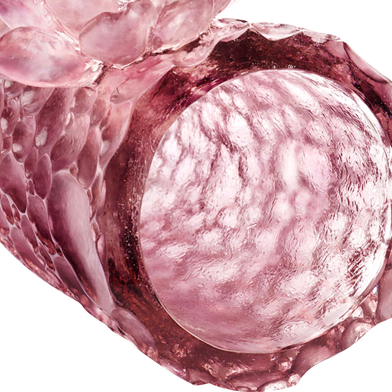 Pebble textuur paars roze glazen vaas