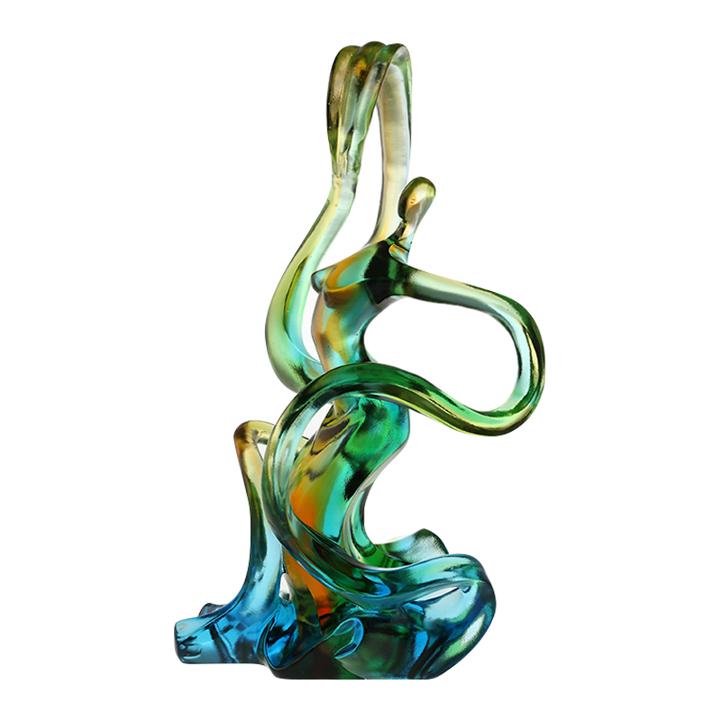 Woondecoratie gekleurde glazen ornamenten