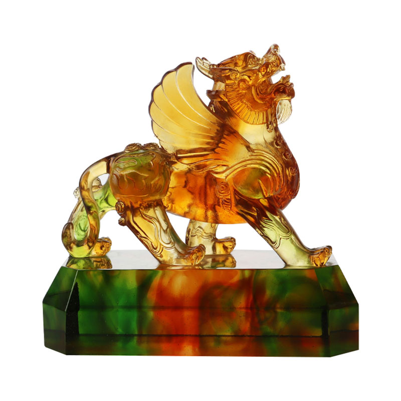 Kristalhelder gekleurde glazuur beestornamenten