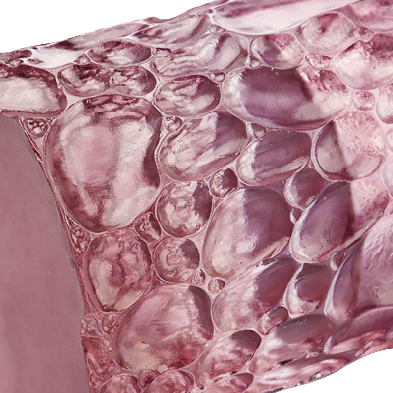 Pebble textuur paars roze glazen vaas