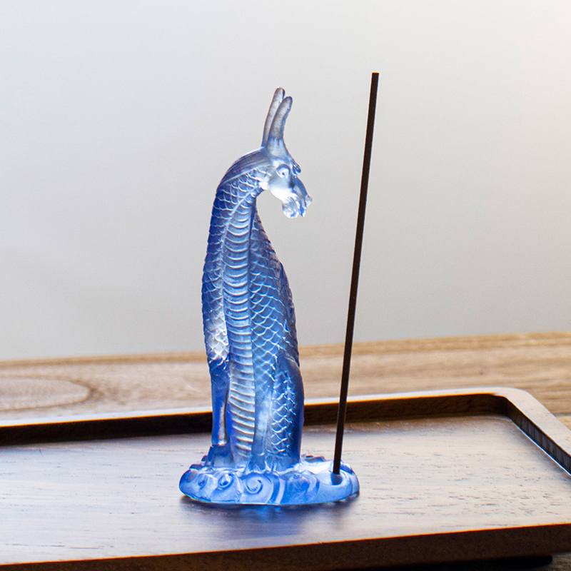 Glazen Kirin wierookhouder