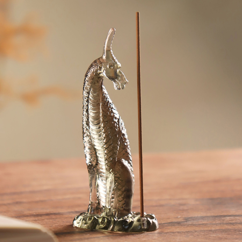 Glazen Kirin wierookhouder