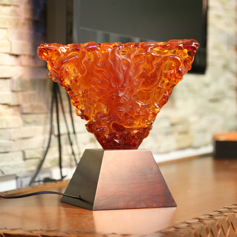 Oranje glazen decoratieve lamp desktopornamenten